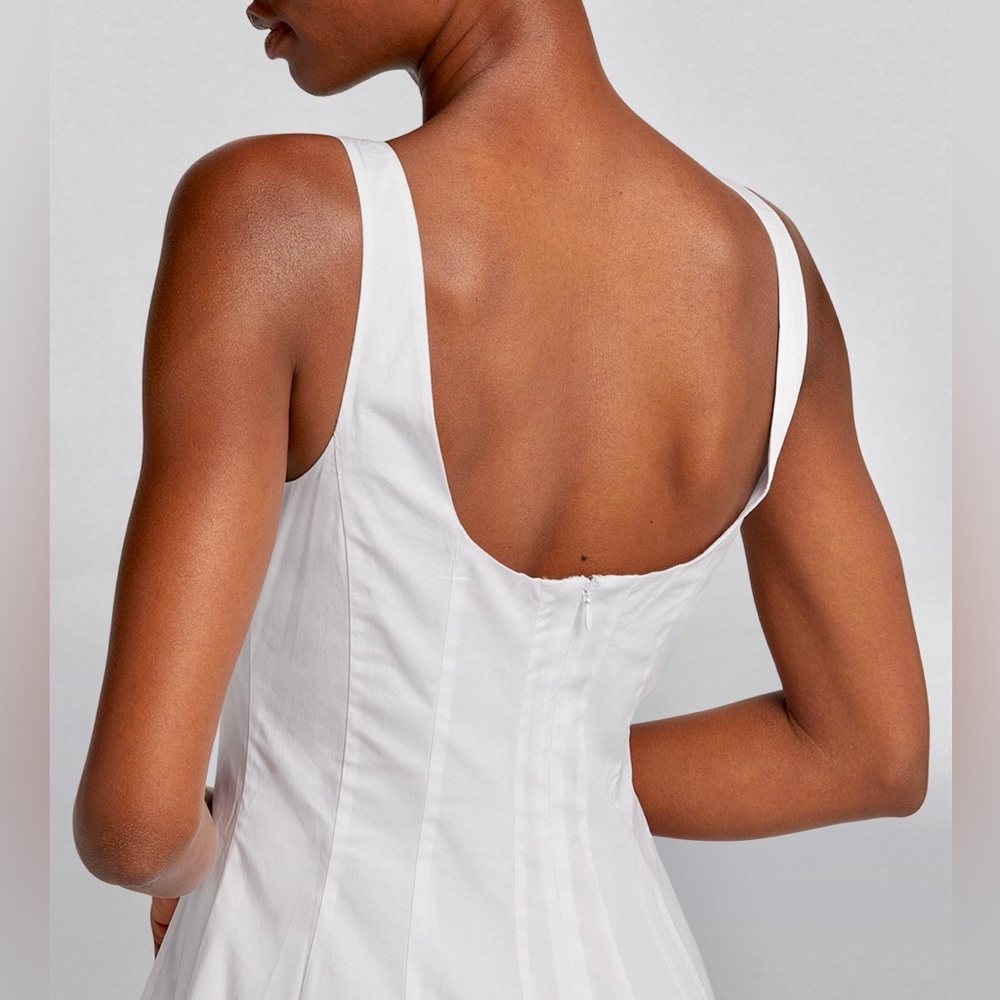 🌺🎉HP🎉🌺 NWT Staud Wells Midi Dress White - Picture 3 of 16